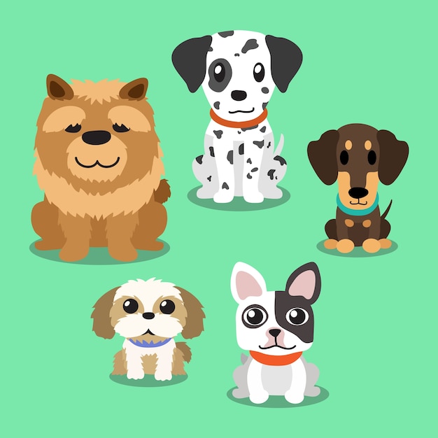 Vector dibujos animados de perros de pie