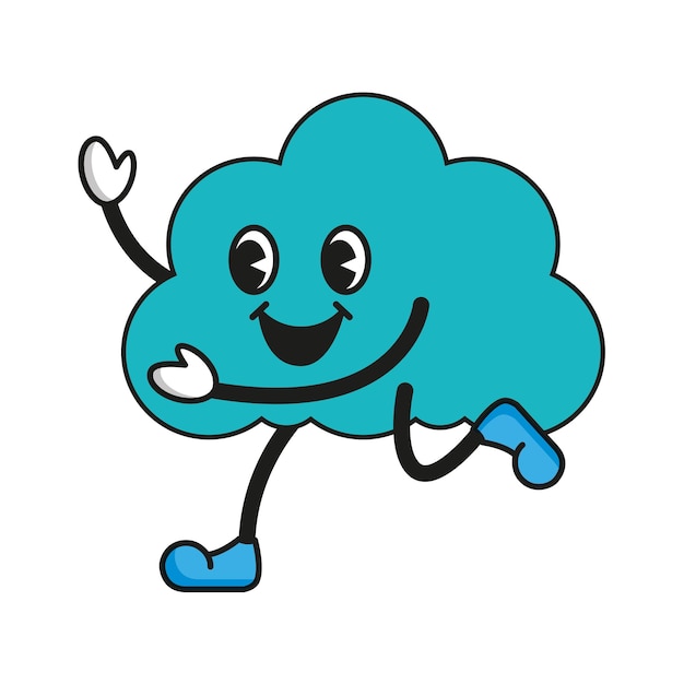 Vector dibujos animados de personaje de nube