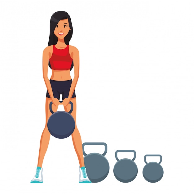 Vector dibujos animados de personas de fitness