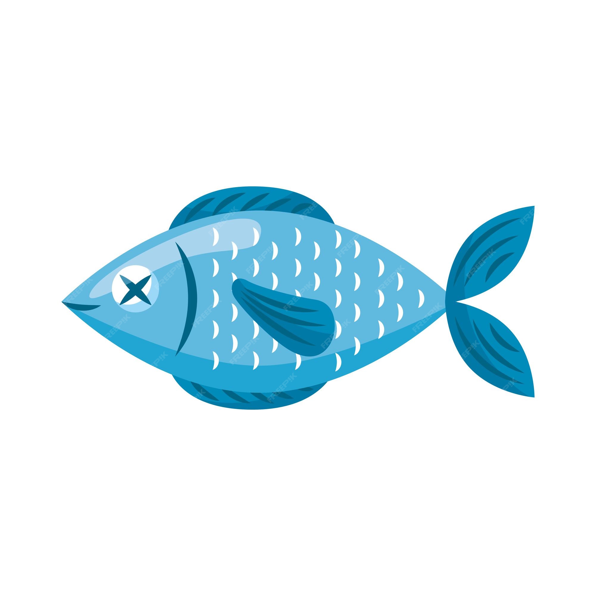 Dibujos animados de pescado crudo | Vector Premium Dibujos animados de pescado crudo | Vector Premium