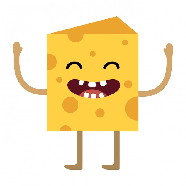 Vector dibujos animados de pieza de queso