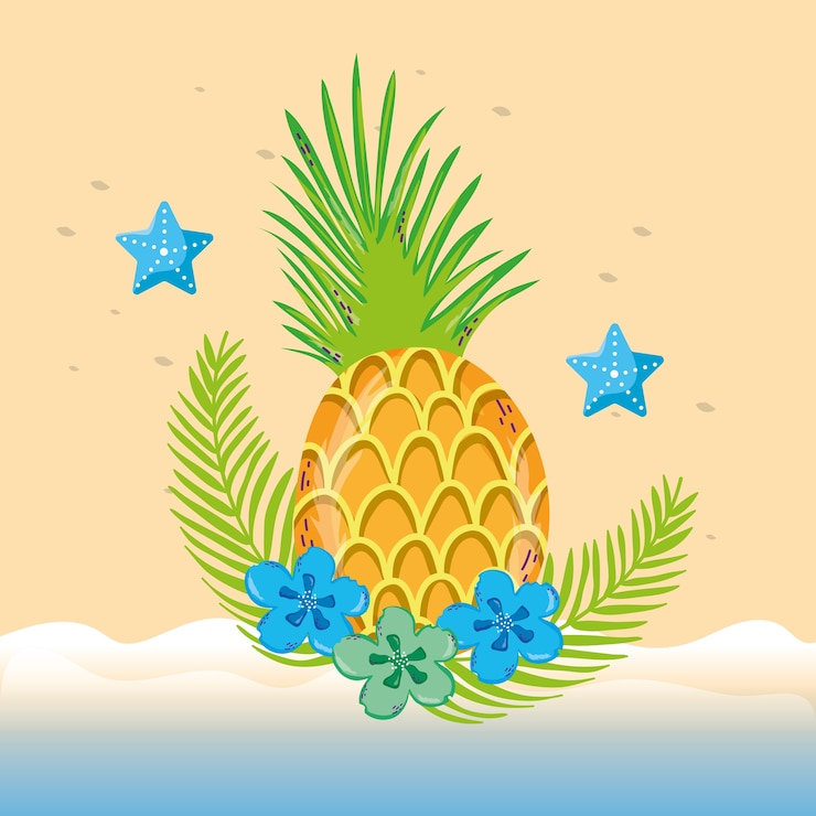 Vector dibujos animados de playa tropical paisaje tema