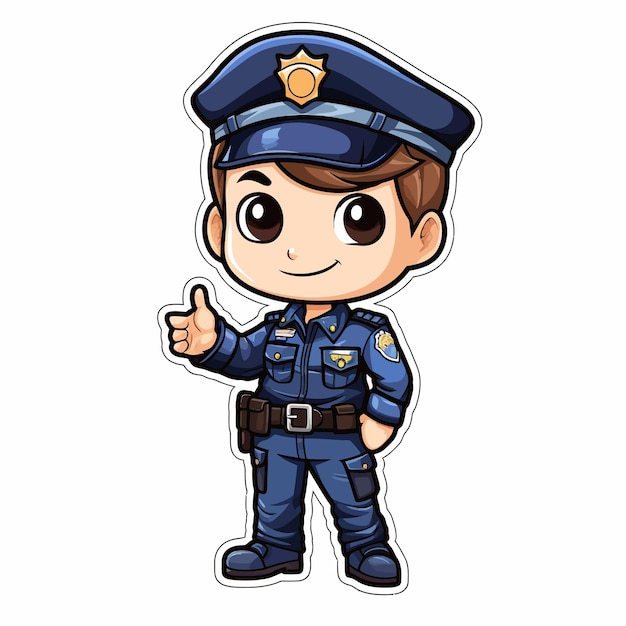 Vector dibujos animados de policías