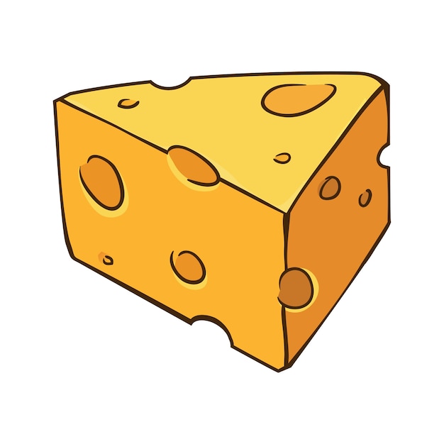 Vector dibujos animados de queso