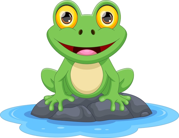 dibujos animados de ranas en fondo blanco