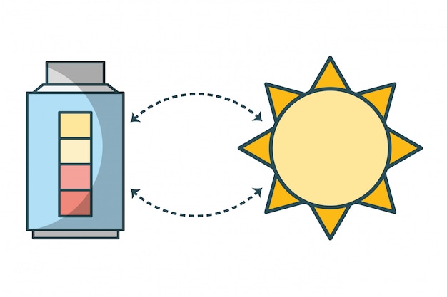 Dibujos animados de recarga de energía verde | Vector Premium