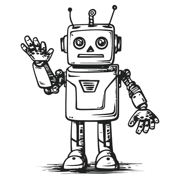 Vector dibujos animados de robots lindos