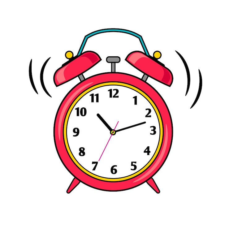 Vector dibujos animados rojo timbre despertador