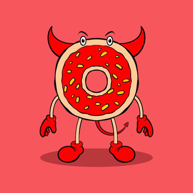 dibujos animados de rosquilla del diablo