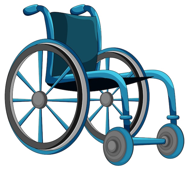 Dibujos animados simples de silla de ruedas aislado