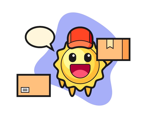 Dibujos animados de sol como mensajero