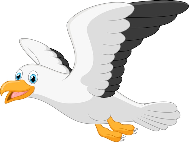 Dibujos animados sonriendo gaviota