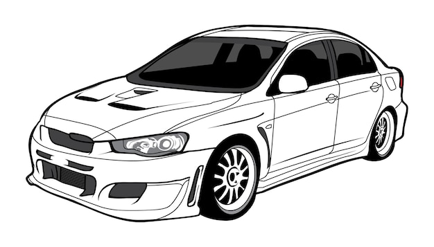 Dibujos animados de sport car skyline gtr