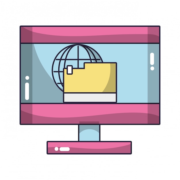 Dibujos animados de tecnología informática