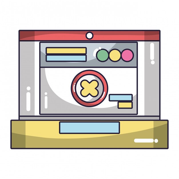 Dibujos animados de tecnología informática