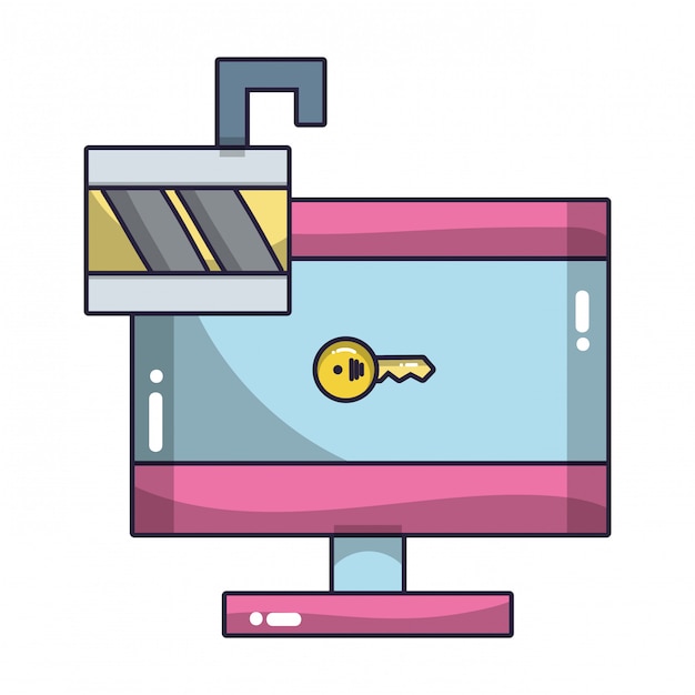 Dibujos animados de tecnología informática