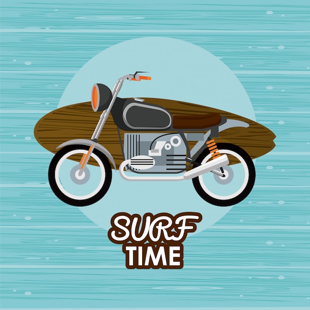 Vector dibujos animados de tiempo de surf