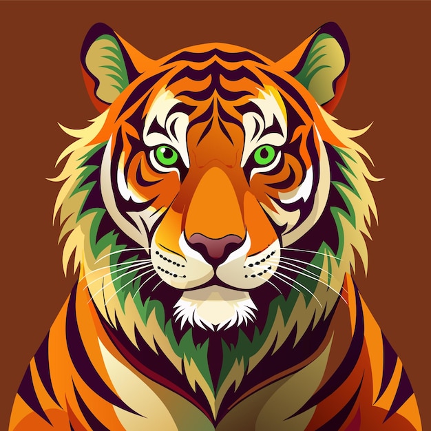 dibujos animados de tigre aislados