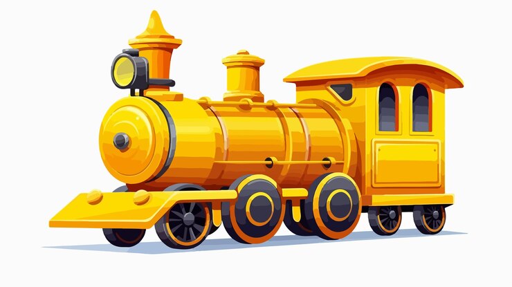 Vector dibujos animados de trenes de plástico de alta calidad