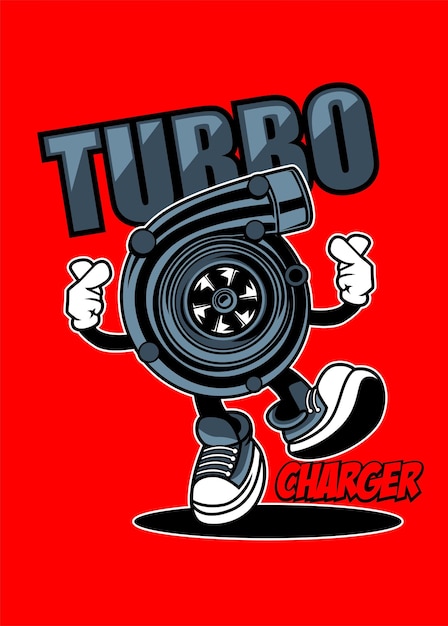 Dibujos animados del turbo cargador