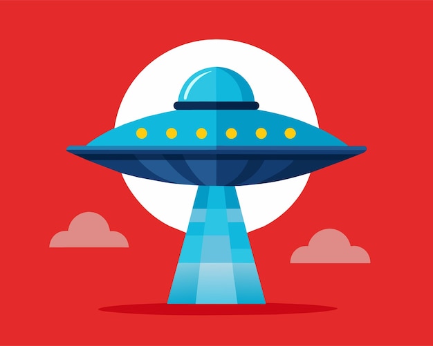 Dibujos animados de ufo nave espacial moderna