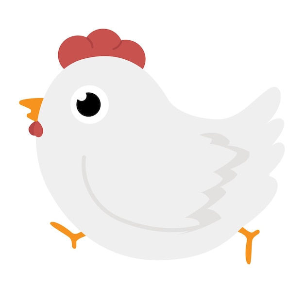 Vector dibujos animados de vector animal pollo lindo