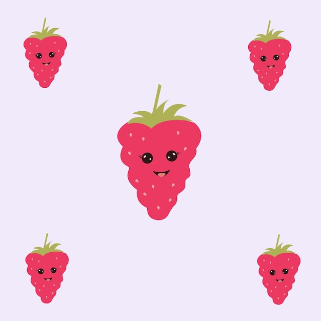 Dibujos animados de vector de fresa de fruta