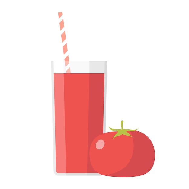 Dibujos animados vector ilustración objeto aislado fruta fresca tomate
