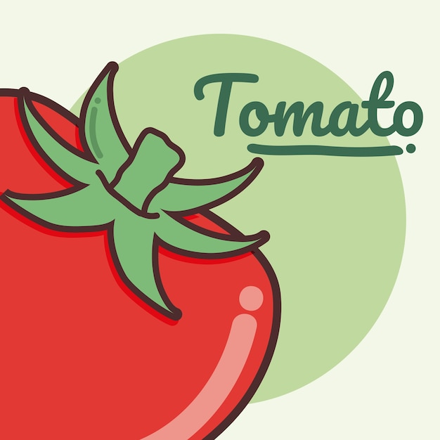 Dibujos animados vegetales de tomate