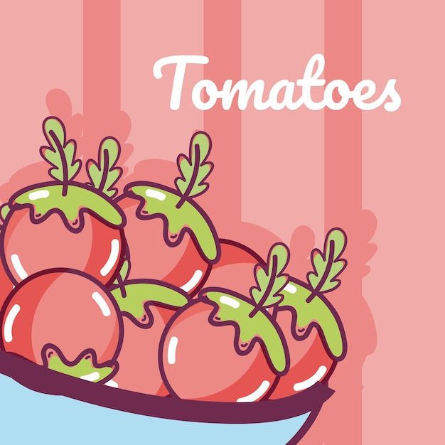 Vector dibujos animados de verduras naturales