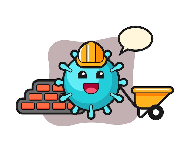 Dibujos animados de virus como constructor