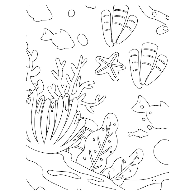 Dibujos de animales marinos para imprimir y colorear para niños
