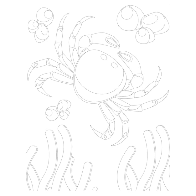 Dibujos de animales marinos para imprimir y colorear para niños