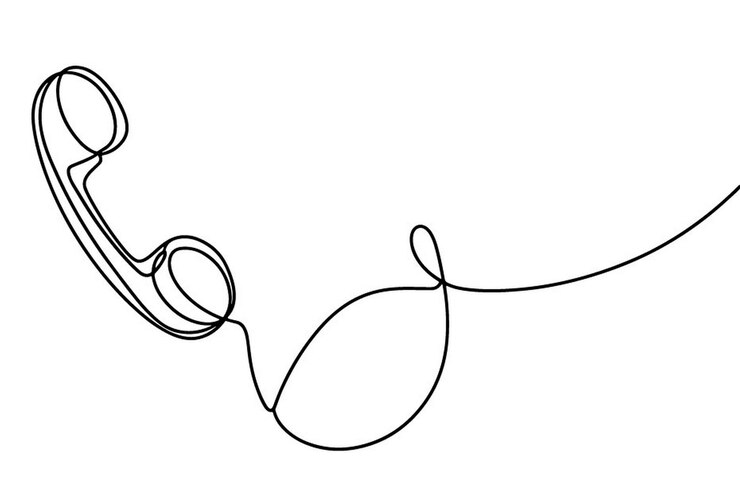 Vector dibujos artísticos de líneas telefónicas antiguas