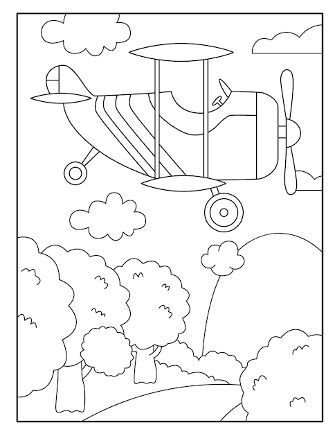 Dibujos de aviones para colorear para niños