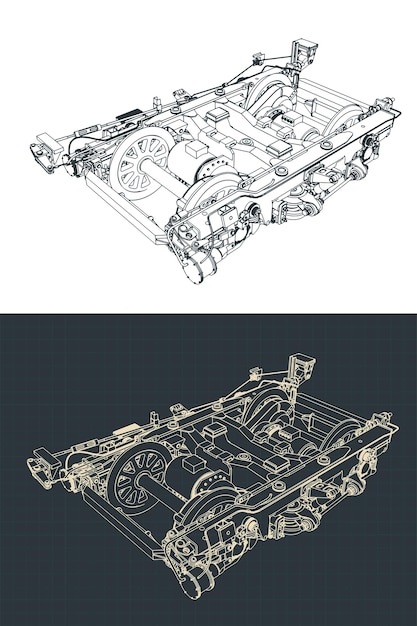 Dibujos de bogie ferroviario