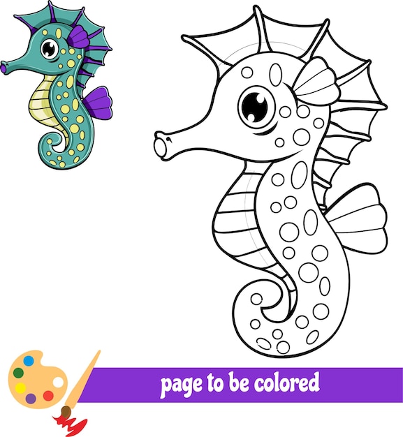 Dibujos de caballitos de mar para colorear