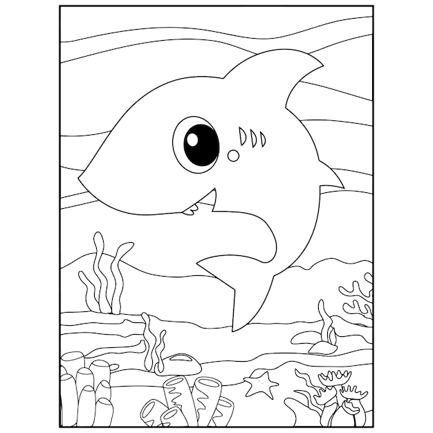 Dibujos para colorear de animales del océano para niños