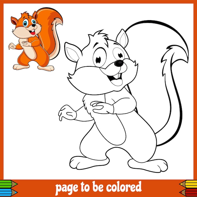 Dibujos para colorear de ardilla marrón 2
