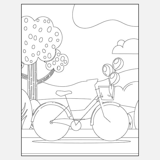 Dibujos para colorear de bicicletas imprimibles para niños