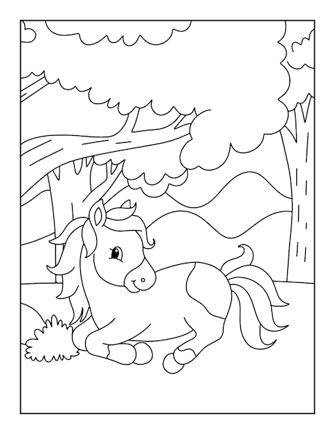 Dibujos para colorear de caballos imprimibles para niños