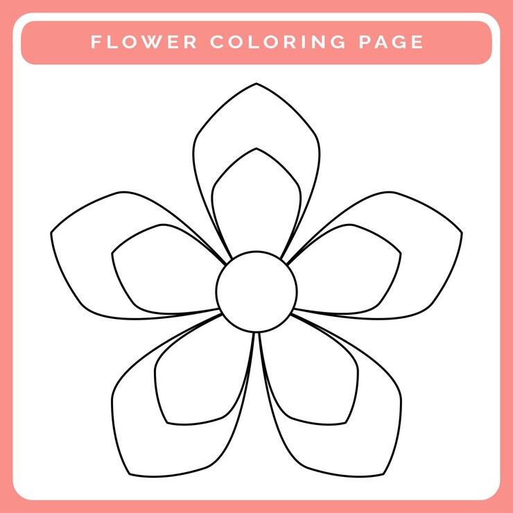 Vector dibujos para colorear flores imprimibles