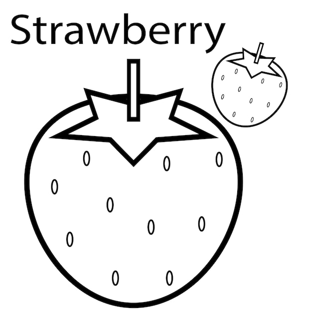 dibujos para colorear fresa