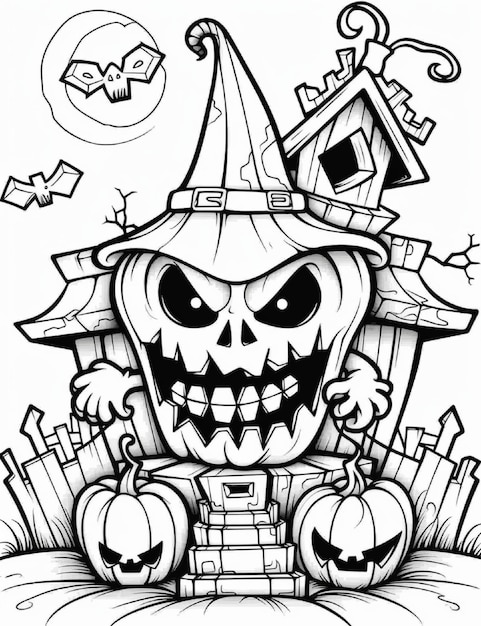 Dibujos para colorear de halloween para niños