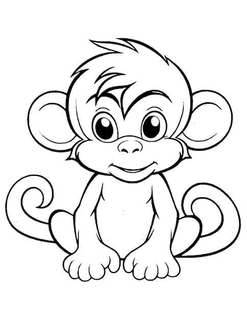 Dibujos para colorear de monos para niños