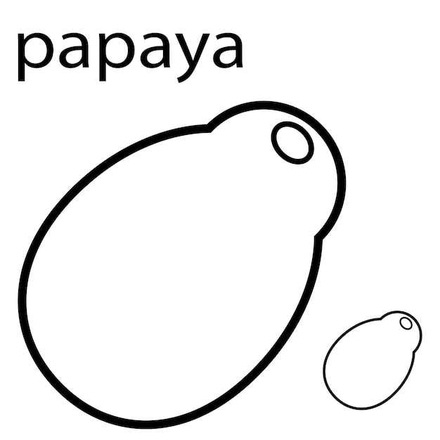 dibujos para colorear papaya