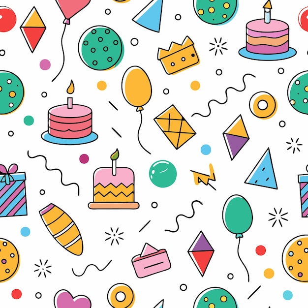 dibujos coloridos con temas de cumpleaños