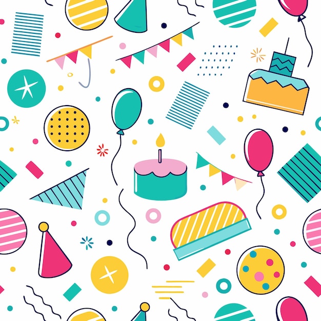 dibujos coloridos con temas de cumpleaños