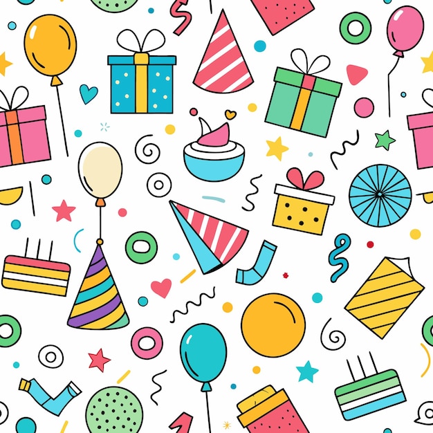 dibujos coloridos con temas de cumpleaños