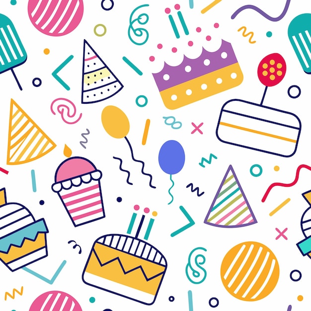 dibujos coloridos con temas de cumpleaños